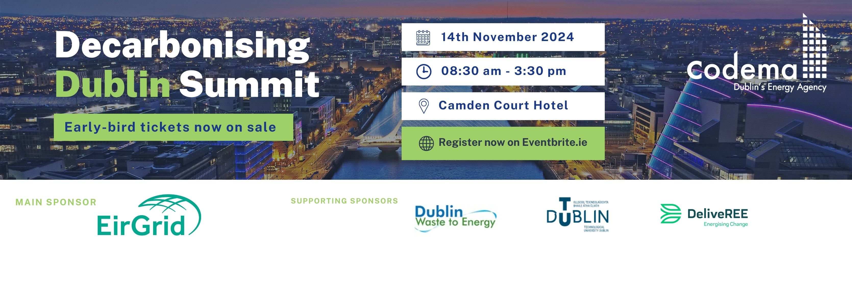 Early-bird tickets now on sale for the Decarbonising Dublin Summit