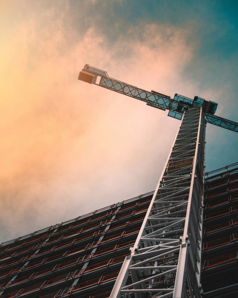 Image of a crane taken from below