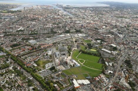 Aerial photo of the Grangegorman area of Dublin, Ireland