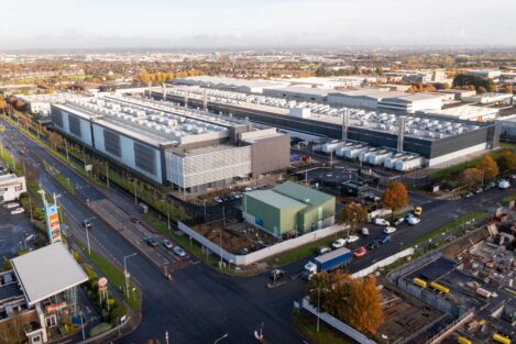 Aerial photograph overlooking Tallaght District Heating Scheme.