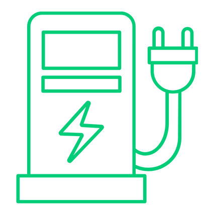 Picture of EV charging icon.