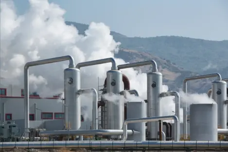 Image of a geothermal energy plant