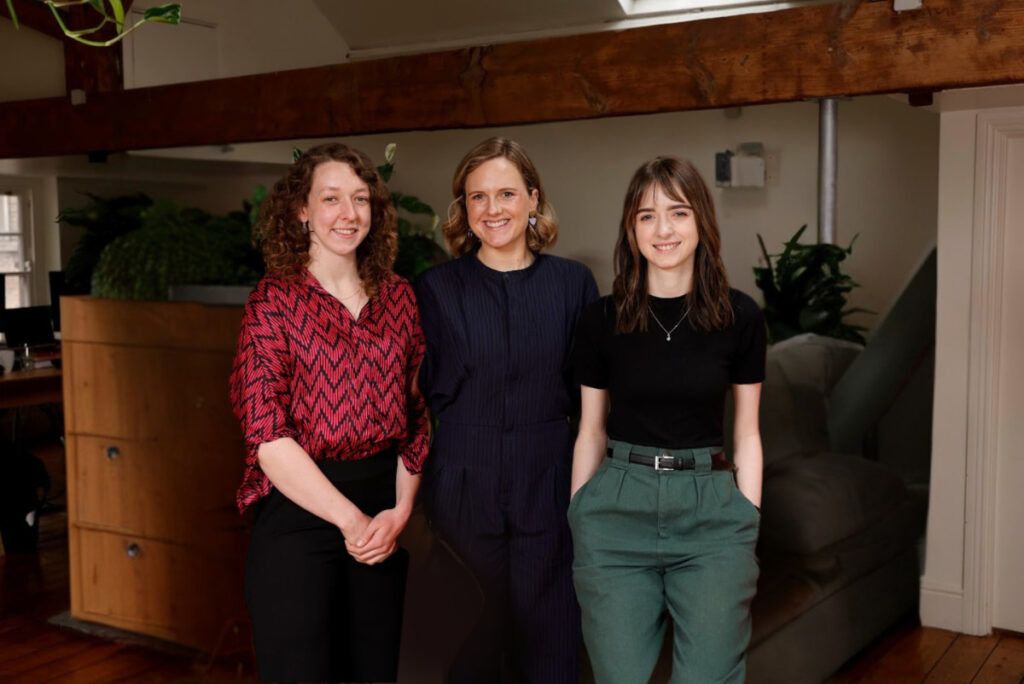 Public and Stakeholder Engagement team - three women stand facing the viewer